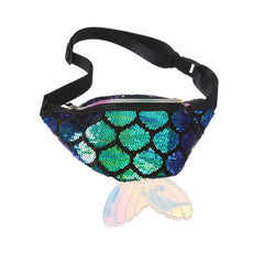Colorful Sequin Waist Bag Chest Pouch Shoulder Belt Bag