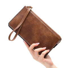 Women's Leather Handbag Wallet - Large Capacity Mobile Phone Bag