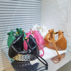 Women's Woven Bag Messenger Bag Metal Ball Cloud Dumpling Bag BM133