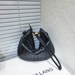 Women's Woven Bag Messenger Bag Metal Ball Cloud Dumpling Bag BM133