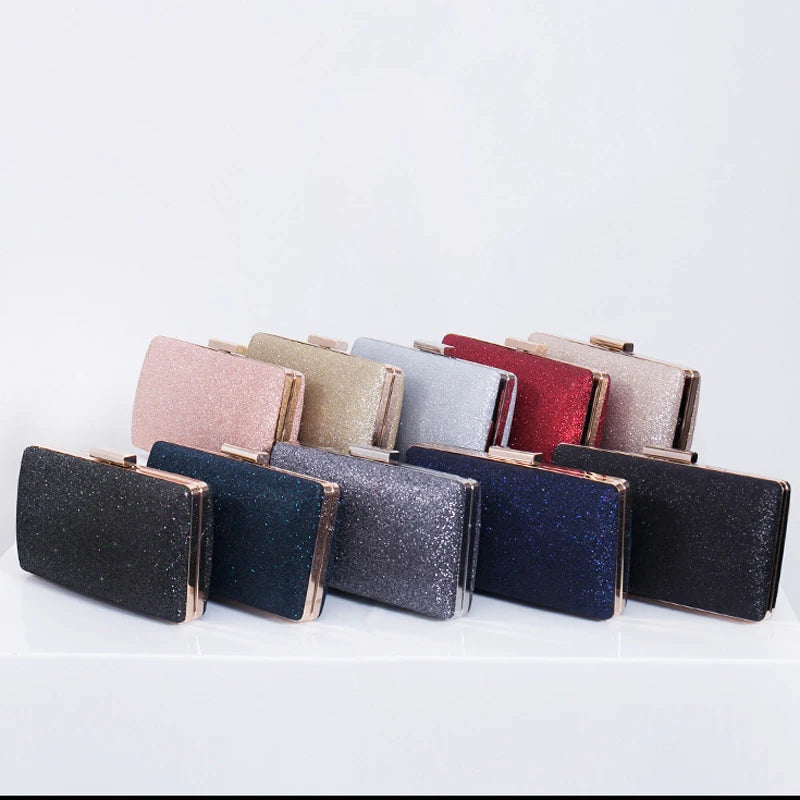 Champagne Evening Clutch Crossbody Bag for Wedding