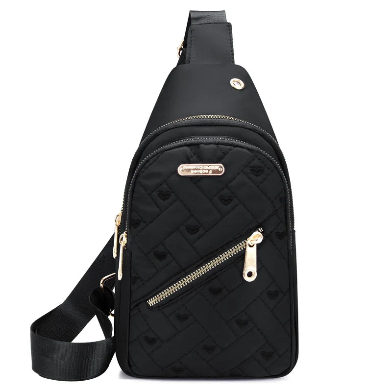Casual Nylon Chest Bag Waist Pack Crossbody Handbag Travel Bag