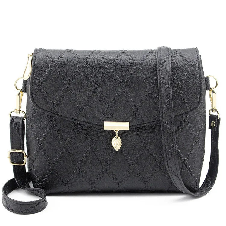 Pink Quilted Messenger Bag for Women