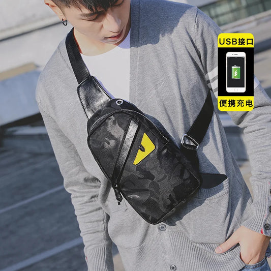 Camouflage Chest Bag Shoulder Bag Men Women Couple Bag