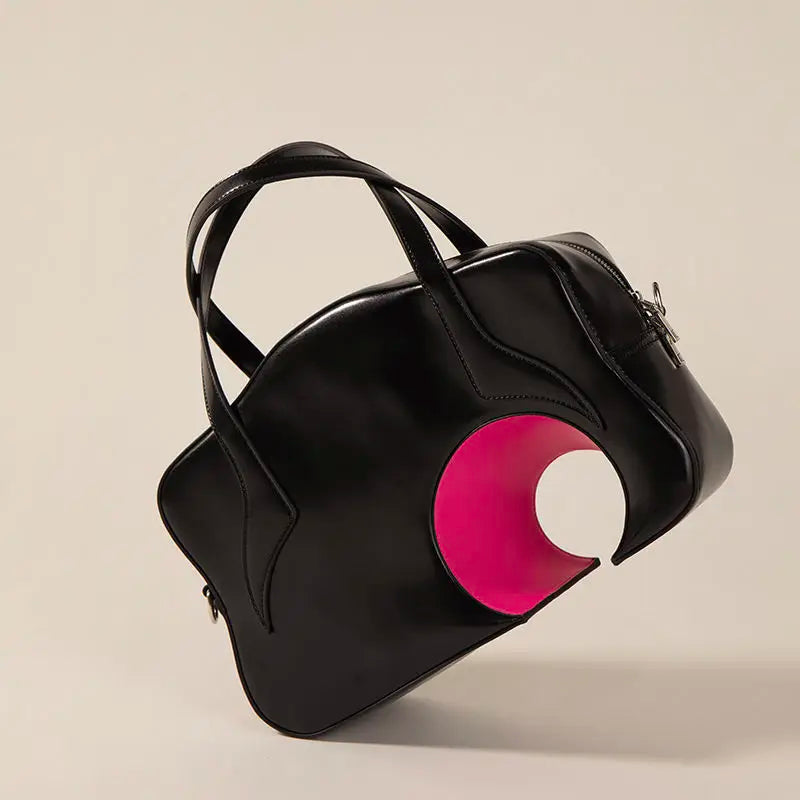 Geometric PU Leather Shoulder Bag for Women