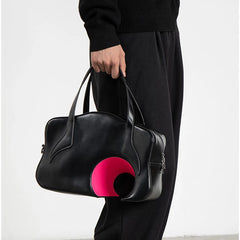 Geometric PU Leather Shoulder Bag for Women
