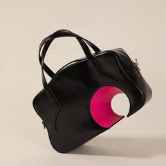 Geometric PU Leather Shoulder Bag for Women