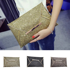 Sequins Envelope Clutch Bag Solid Ultrathin