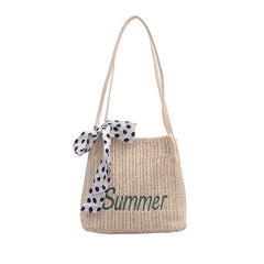 Women's Large Capacity Woven Shoulder Bag