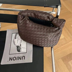 Green PU Leather Shoulder Bag with Nodular Handle