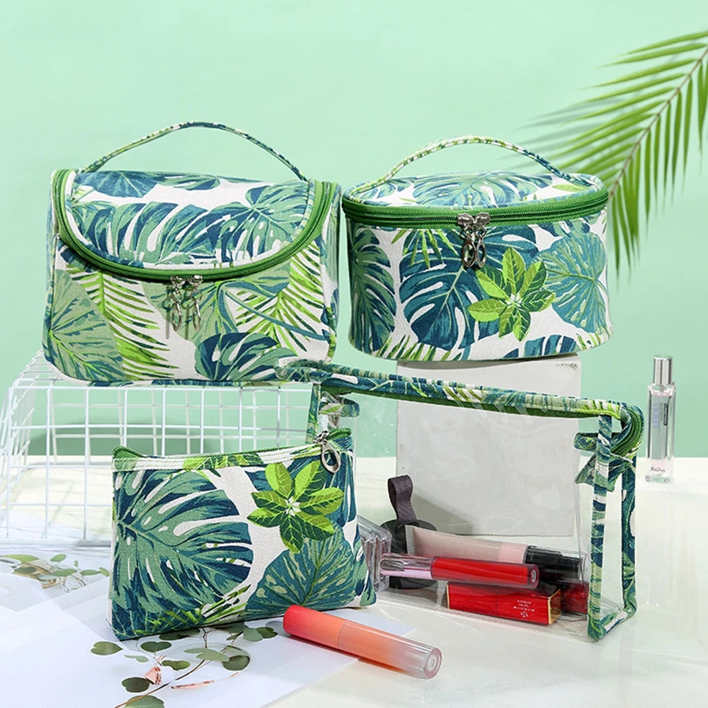 Travel Ladies Canvas Storage Bag, Creative Printing Cosmetic Beauty Wash Bag