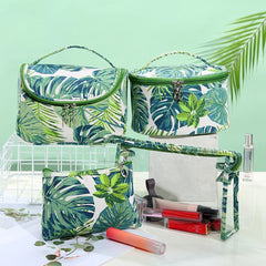 Travel Ladies Canvas Storage Bag, Creative Printing Cosmetic Beauty Wash Bag