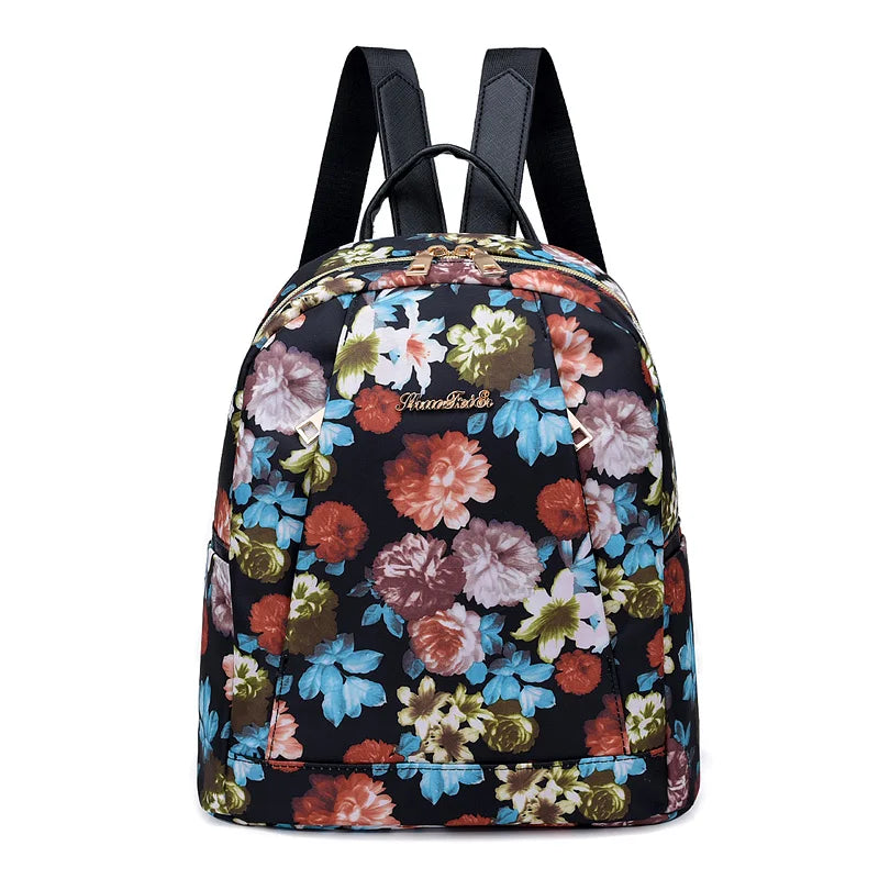 Women's Leisure Backpack Oxford Nylon Waterproof Travel Bag