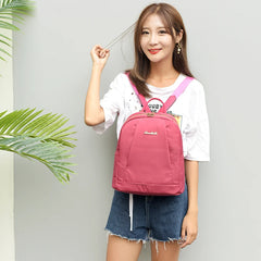 Women's Leisure Backpack Oxford Nylon Waterproof Travel Bag