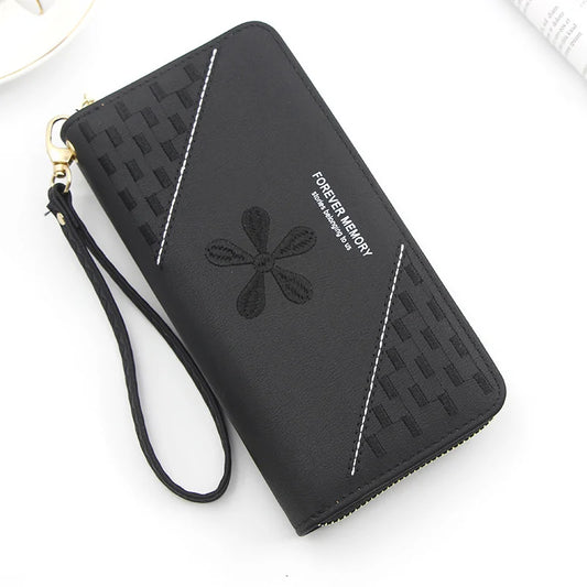 Women's Long Zipper Wallet Handbag Card Purse Phone Bag