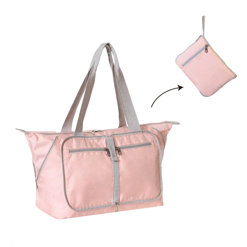Foldable Duffel Bag Travel Portable Handbag Outdoor Shoulder Bag