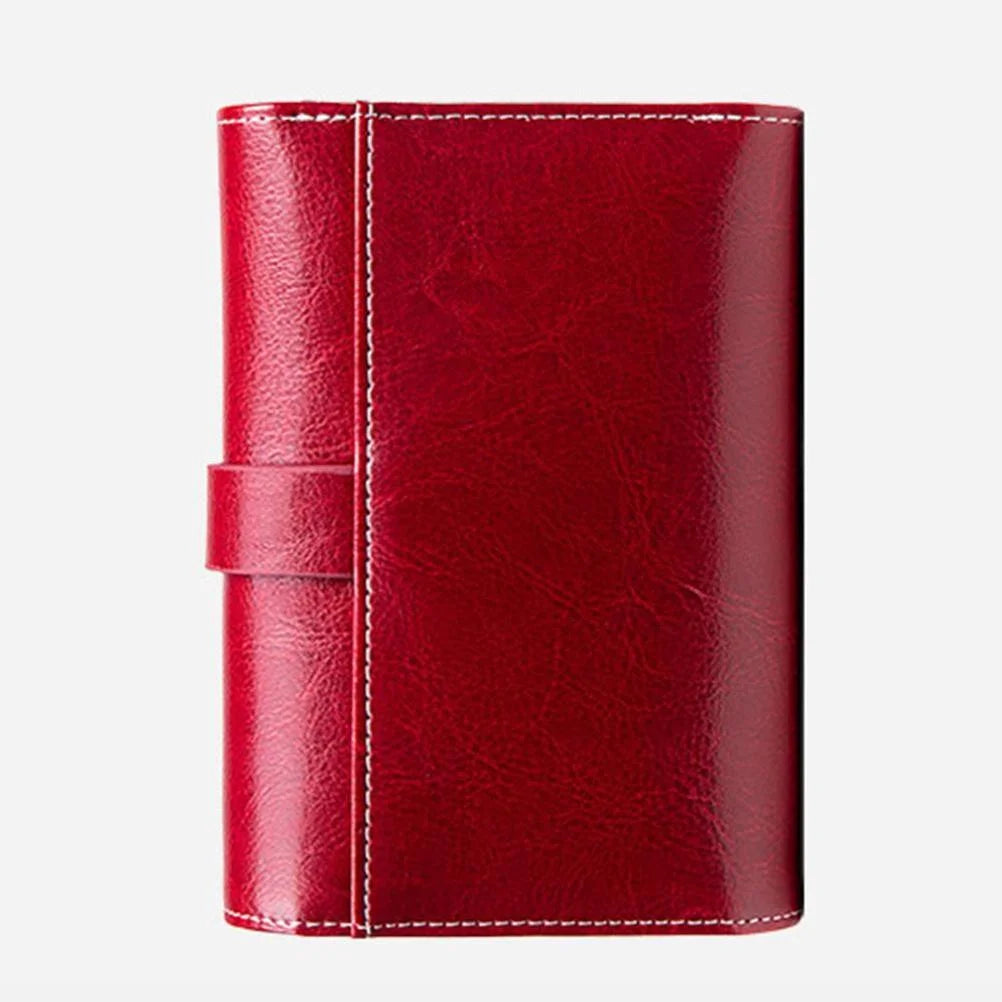 Leather Trifold Coin Purse Buckle Retro Cowhide Women's Wallet