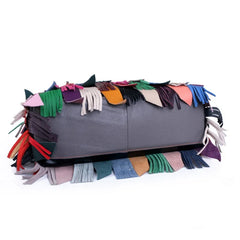 Tassel Shoulder Bag, European & American Cowhide Messenger Bag