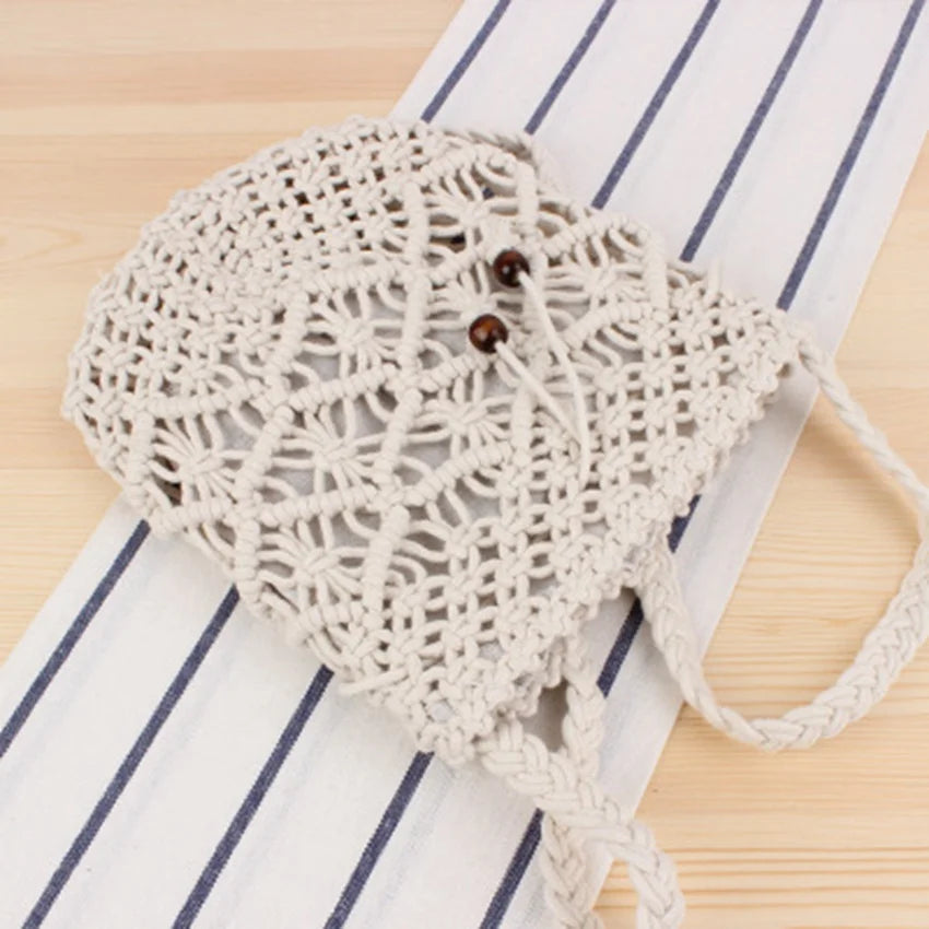 National Wind Woven Bag Retro Straw Beach Holiday Bag