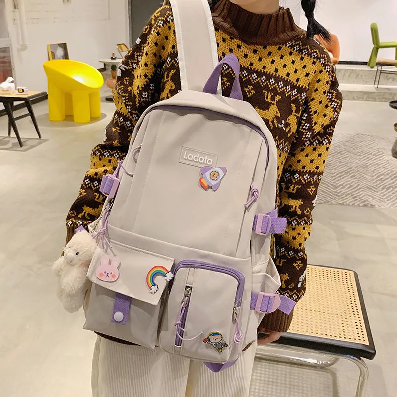 Large-Capacity Waterproof School Bag Backpack for Women
