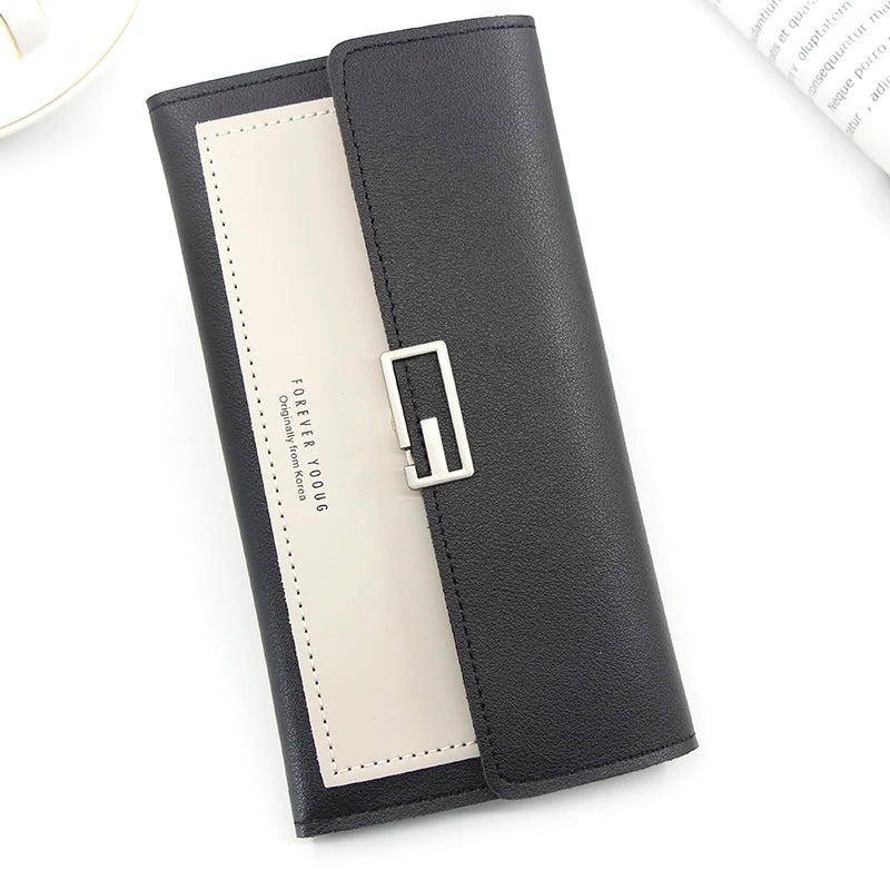 Women's Multi-Slot Long Wallet Handbag with Zero Purse