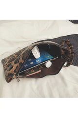 Leopard Clutch Bag Envelope Style Women's Leather Clutch