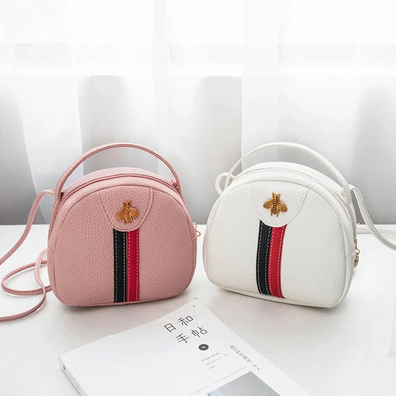 Litchi Little Bee Handbag Casual Small Square Bag
