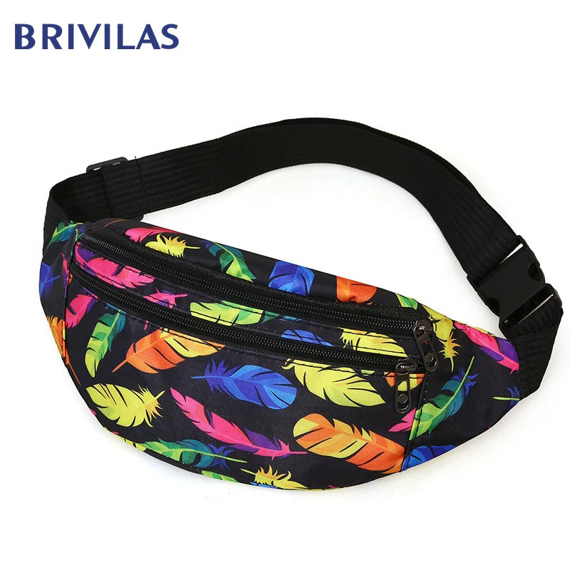 Men Holographic Waist Bag Sport Run Fanny Pack Crossbody Phone Purse