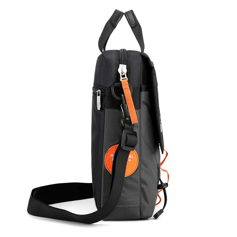 Men's One Shoulder Messenger Bag Canvas Waterproof Briefcase
