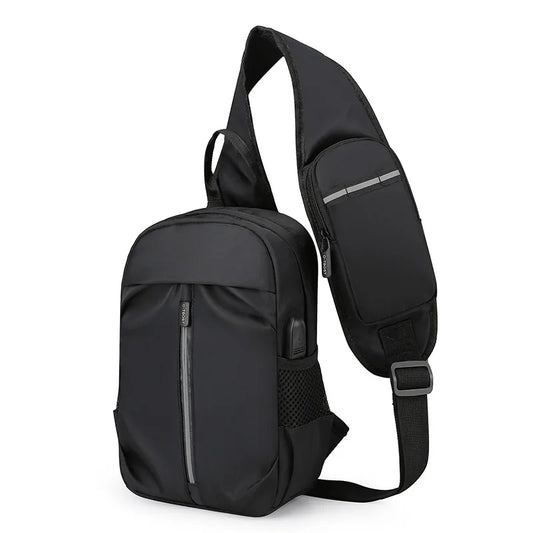 Men's Large-Capacity Chest Bag Oxford Cloth Messenger Shoulder Bag