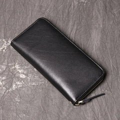 Oil Leather Long Wallet Clutch Bag Coin Purse Mobile Phone Bag