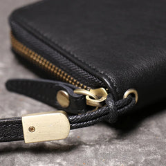 Oil Leather Long Wallet Clutch Bag Coin Purse Mobile Phone Bag