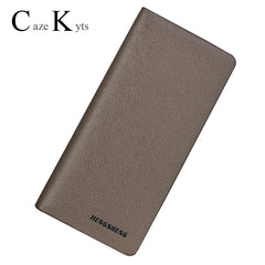 Men's Short Wallet Cross Pattern Multi-Card Large Capacity Wallet