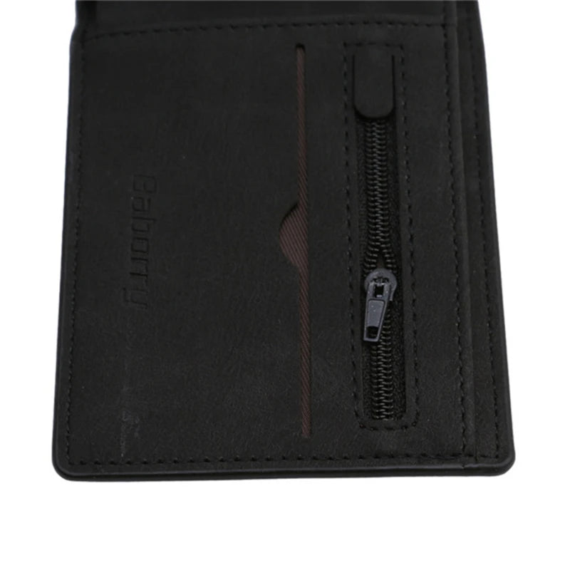 Men's Leather Wallet Cross-Section Multi-Function Short Wallet