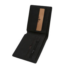 Men's Leather Wallet Cross-Section Multi-Function Short Wallet