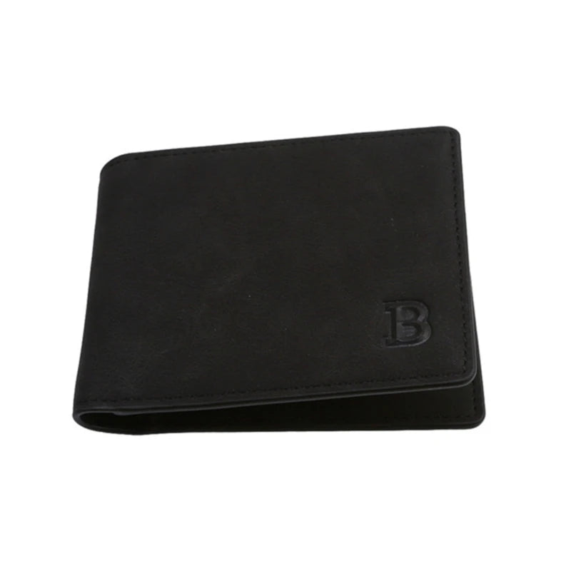 Men's Leather Wallet Cross-Section Multi-Function Short Wallet