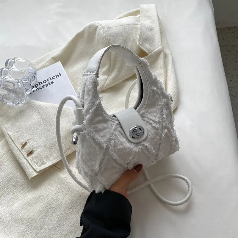 Women's Diamond Canvas Handbag