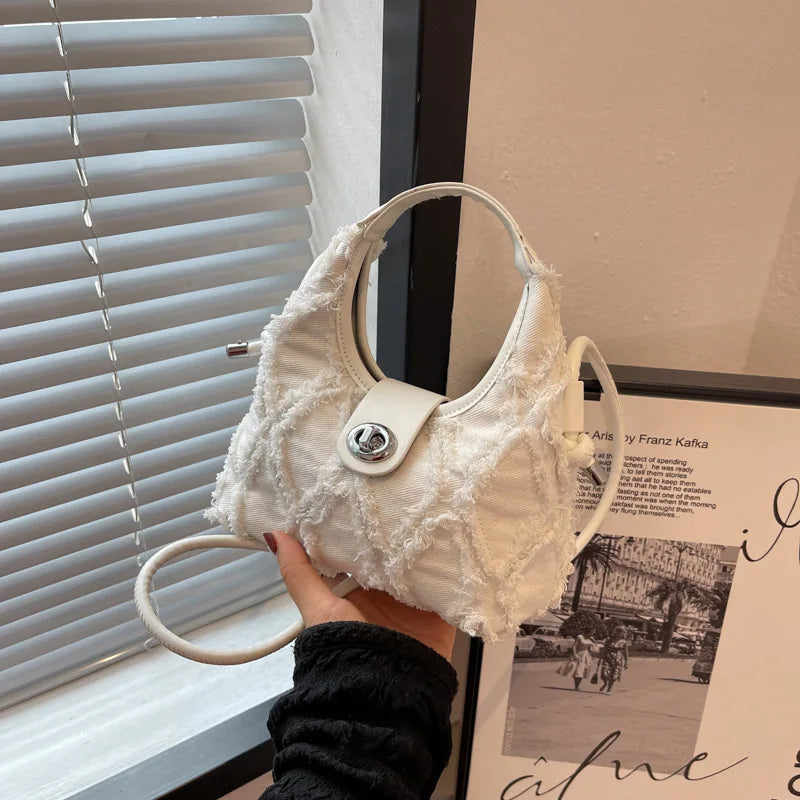 Women's Diamond Canvas Handbag