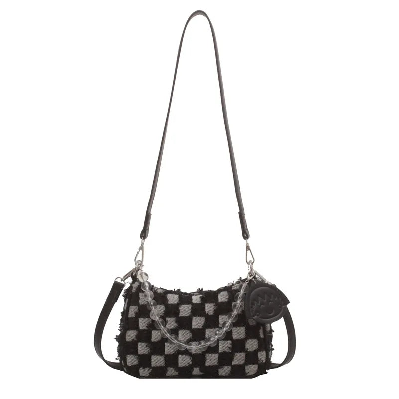 Women Denim Shoulder Bag Casual Handbag Crossbody Shoulder Bag
