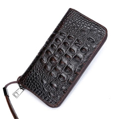 Crocodile Pattern Leather Wallet Cowhide Multi-capacity Bill Card Holder