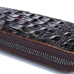 Crocodile Pattern Leather Wallet Cowhide Multi-capacity Bill Card Holder
