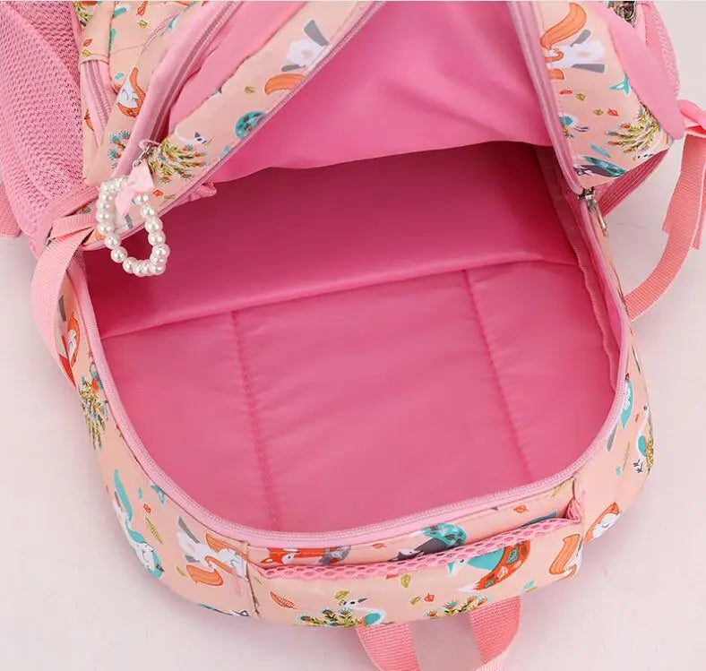 Waterproof Orthopaedics Schoolbags for Teenagers Girls Kids Backpack