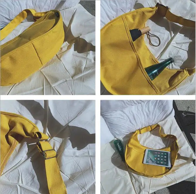 Casual Messenger Bag Solid Dumpling Bag Shoulder Bag