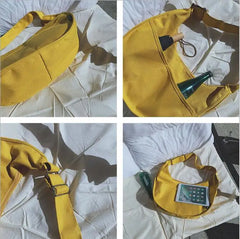 Casual Messenger Bag Solid Dumpling Bag Shoulder Bag