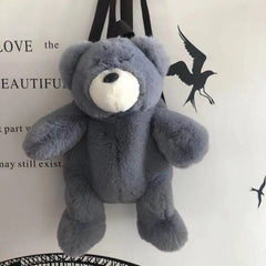 Cartoon Plush Bear Shoulder Bag Handbag Backpack