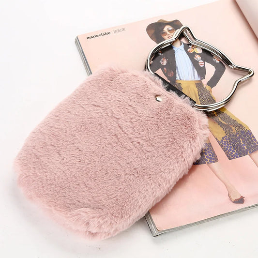 Cat Shaped Plush Handbag for Women