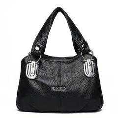 PU Leather Retro Boston Bag Light Travel Portable Large Capacity