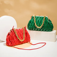 Quilted Soft Woven Shoulder Bag for Women