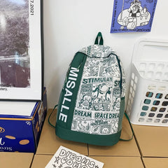 Graffiti School Backpack Large Capacity College Students Bookbag