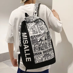 Graffiti School Backpack Large Capacity College Students Bookbag
